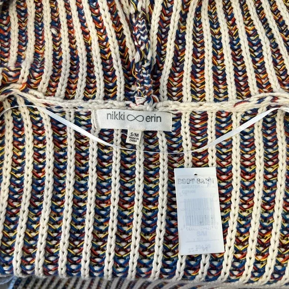 Long SWEATER w/hood - Multi-color Cotton knit - SALE! - Picture 12 of 16